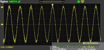 1KHz信號，測量值為913.894Hz