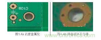 螺絲孔金屬化，焊盤設計不合理