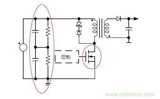 反激轉(zhuǎn)換器中的串聯(lián)大電容電路及單顆1,000VMOSFET