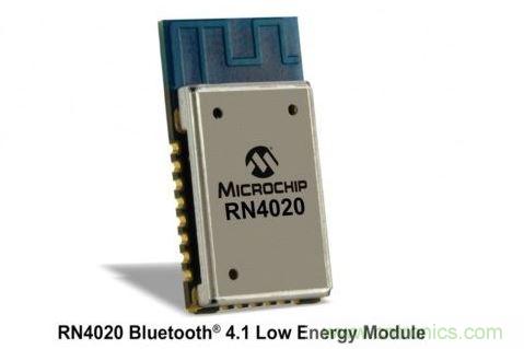 Microchip公司的RN4020模塊集成了包括天線在內完整的低功耗藍牙射頻電路。RN4020采用密封的10mm x17mm x 2mm封裝，內置有板載陶瓷天線、2.4GHz的低功耗藍牙收發器、帶完整的嵌入式低功耗藍牙協議棧的微控制器以及UART和USB接口。