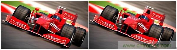 右側(cè)圖片按照DSC規(guī)范進行了2.5x壓縮,左側(cè)圖片未經(jīng)壓縮。瀏覽者很難看出兩者的差別。