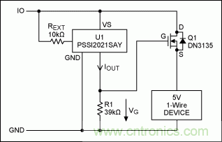 為5V 1-Wire&reg;從器件提供過壓保護