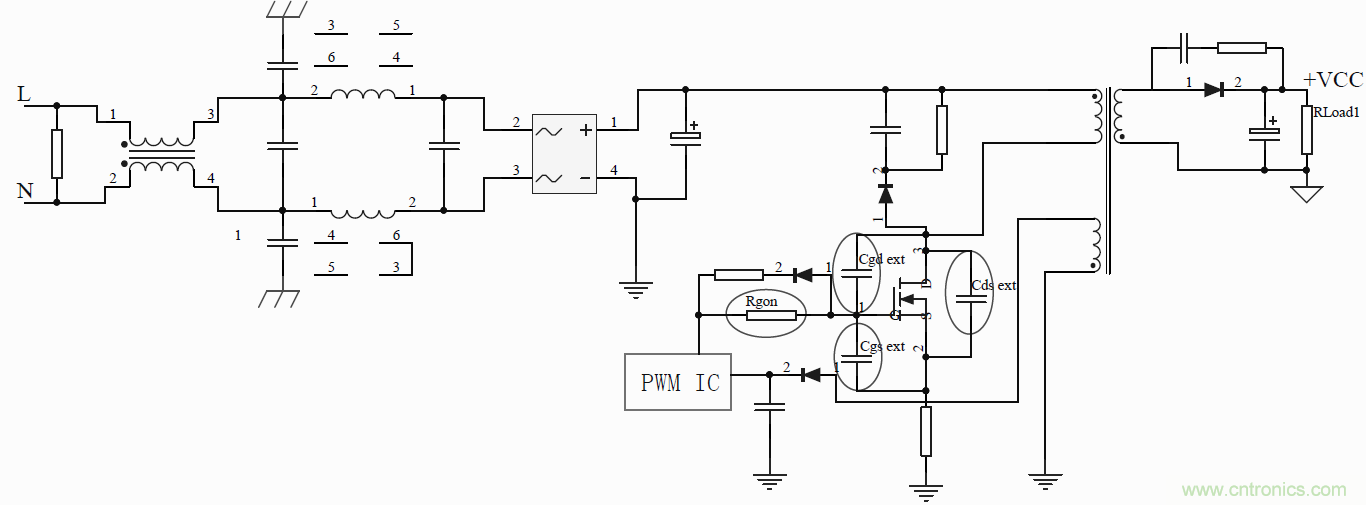 如何改善開關(guān)電源電路的EMI特性？