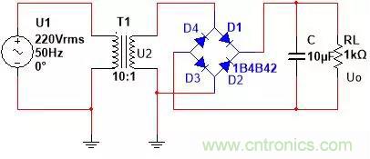 如何選擇單相橋式整流濾波電路中的電容電阻？